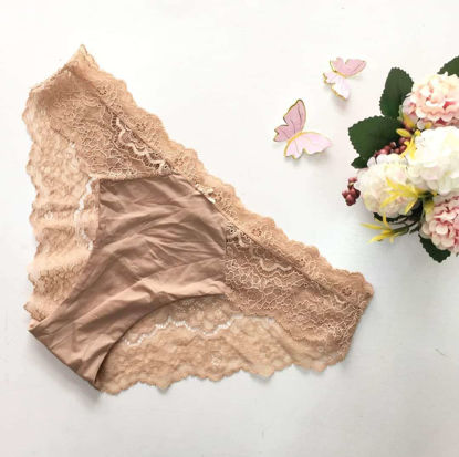 Imagen de Victoria's Secret  Panty Dream Angels Ckeekini Beige Encaje M